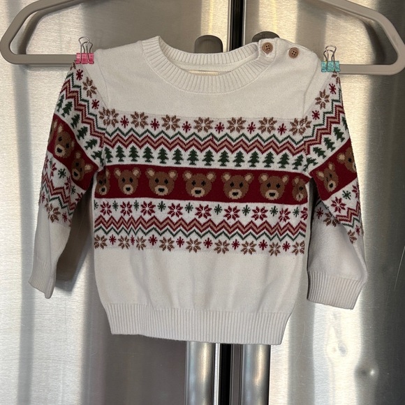 First Impressions Other - First Impressions White and Red Christmas Bear Sweater